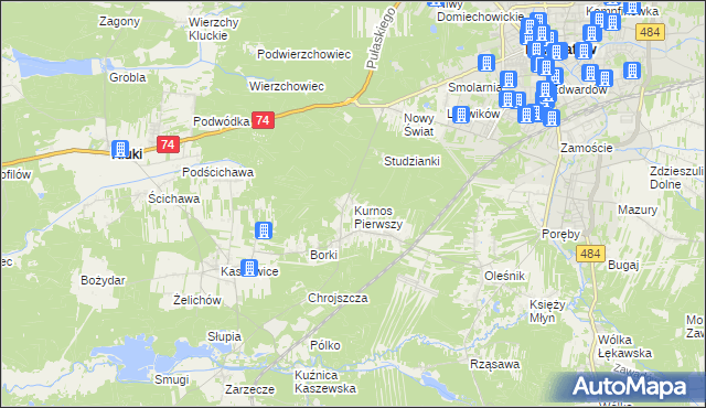 mapa Kurnos Pierwszy, Kurnos Pierwszy na mapie Targeo
