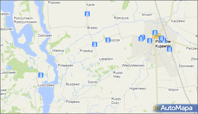 mapa Łabędzin, Łabędzin na mapie Targeo