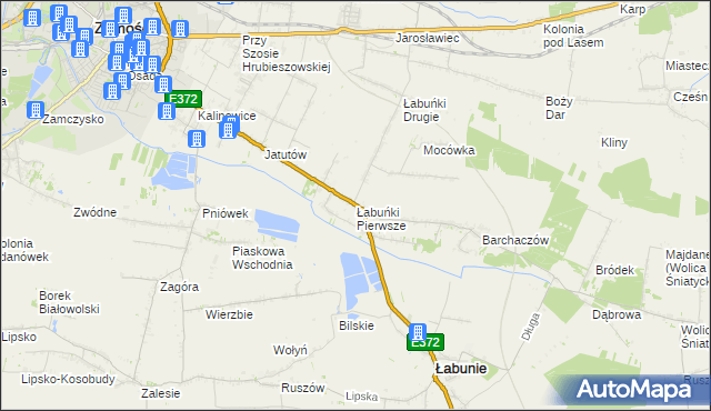 mapa Łabuńki Pierwsze, Łabuńki Pierwsze na mapie Targeo