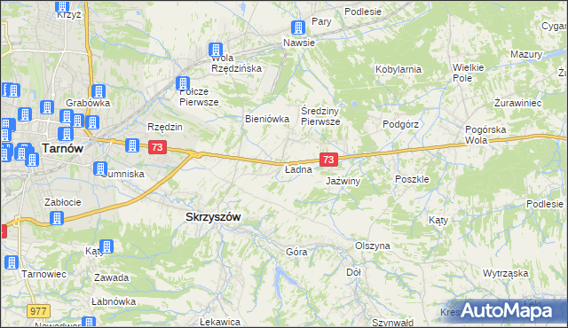 mapa Ładna, Ładna na mapie Targeo