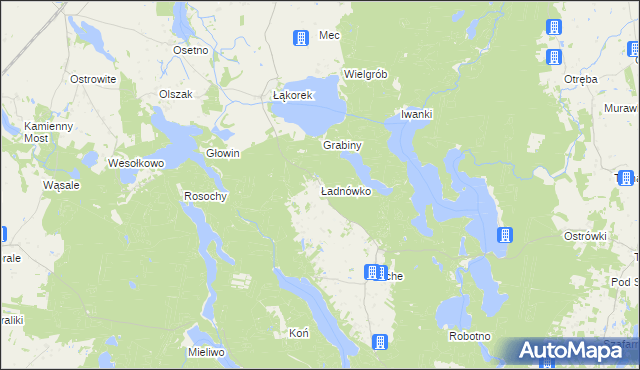 mapa Ładnówko, Ładnówko na mapie Targeo
