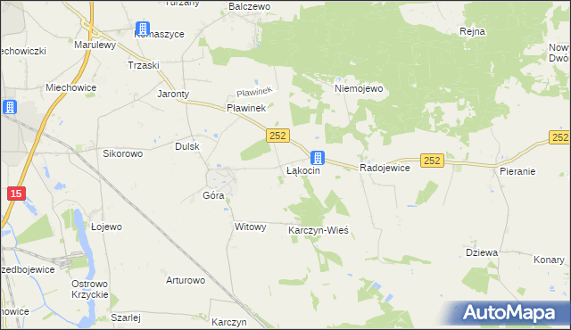 mapa Łąkocin, Łąkocin na mapie Targeo