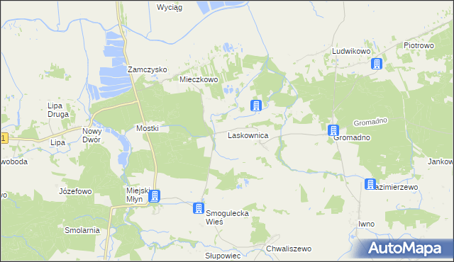 mapa Laskownica, Laskownica na mapie Targeo
