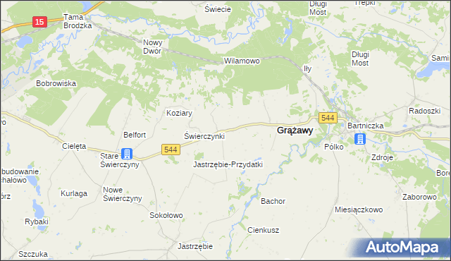 mapa Łaszewo gmina Bartniczka, Łaszewo gmina Bartniczka na mapie Targeo