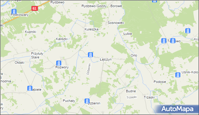 mapa Łątczyn, Łątczyn na mapie Targeo