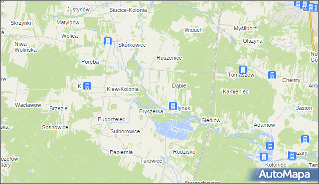 mapa Ławki gmina Żarnów, Ławki gmina Żarnów na mapie Targeo