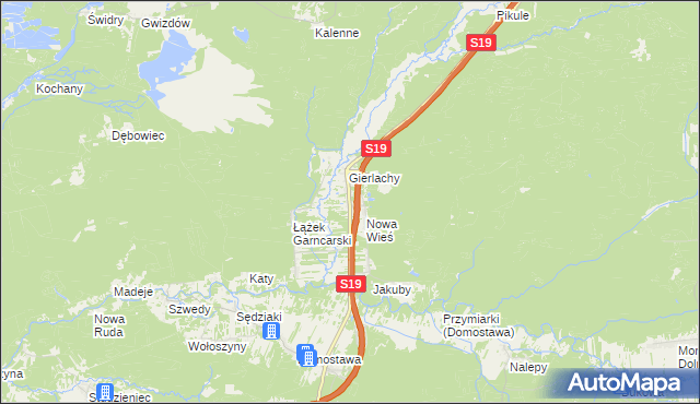 mapa Łążek Ordynacki, Łążek Ordynacki na mapie Targeo