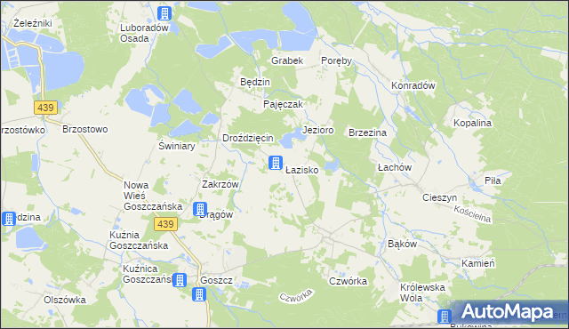 mapa Łazisko gmina Twardogóra, Łazisko gmina Twardogóra na mapie Targeo