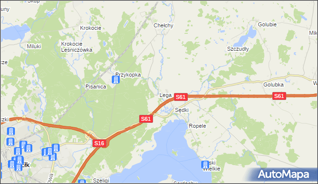 mapa Lega, Lega na mapie Targeo
