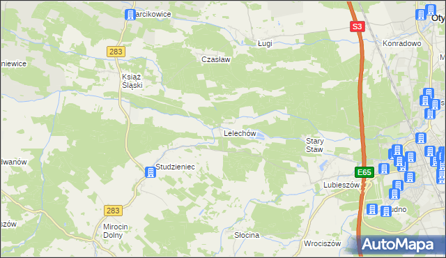 mapa Lelechów, Lelechów na mapie Targeo
