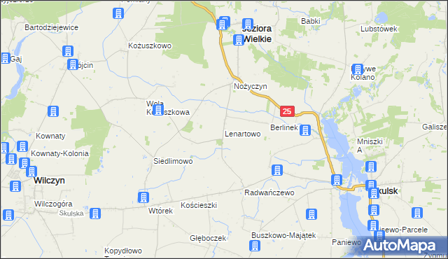 mapa Lenartowo, Lenartowo na mapie Targeo