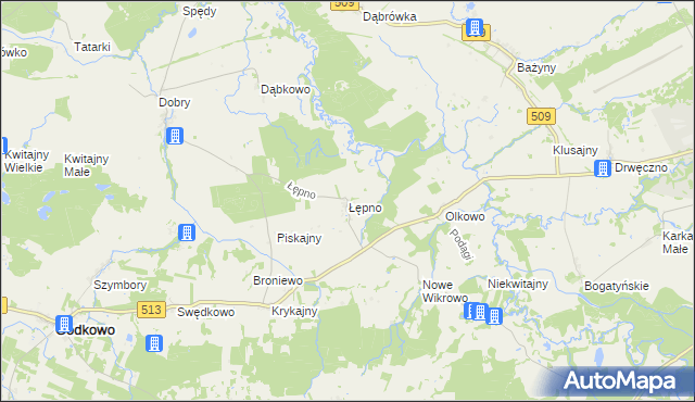 mapa Łępno, Łępno na mapie Targeo