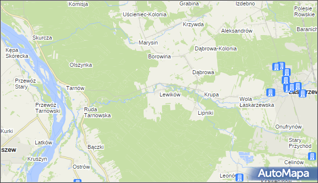 mapa Lewików, Lewików na mapie Targeo