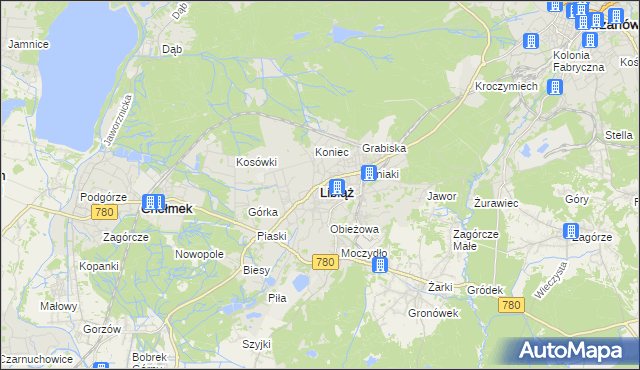 mapa Libiąż, Libiąż na mapie Targeo