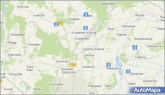 mapa Libiszów-Kolonia, Libiszów-Kolonia na mapie Targeo