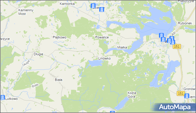 mapa Linówko, Linówko na mapie Targeo
