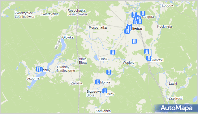 mapa Lińsk, Lińsk na mapie Targeo