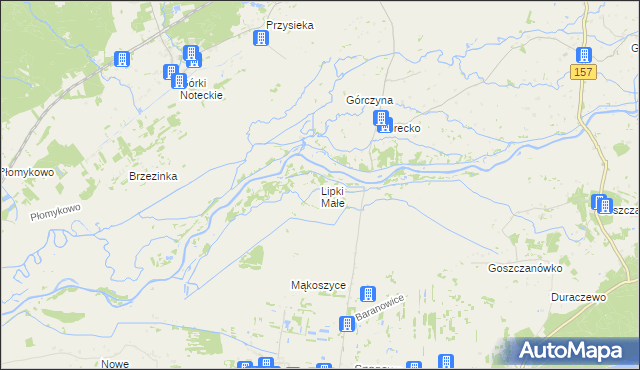 mapa Lipki Małe, Lipki Małe na mapie Targeo