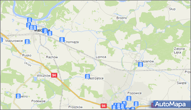 mapa Lipnica gmina Środa Śląska, Lipnica gmina Środa Śląska na mapie Targeo