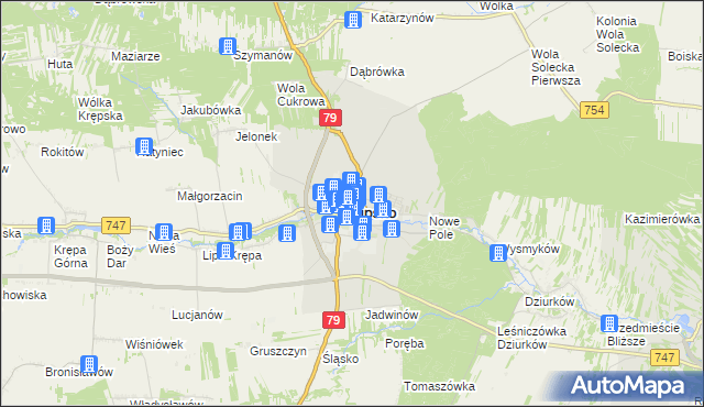 mapa Lipsko, Lipsko na mapie Targeo