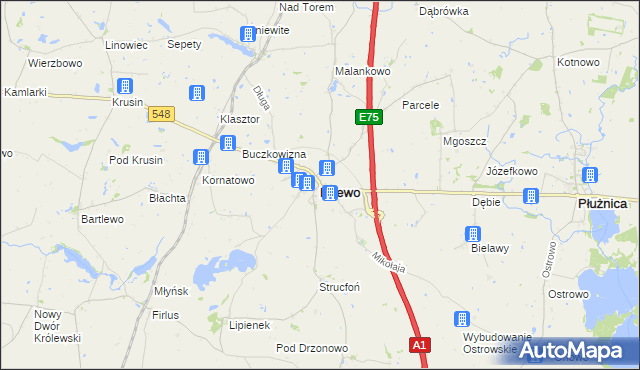 mapa Lisewo powiat chełmiński, Lisewo powiat chełmiński na mapie Targeo