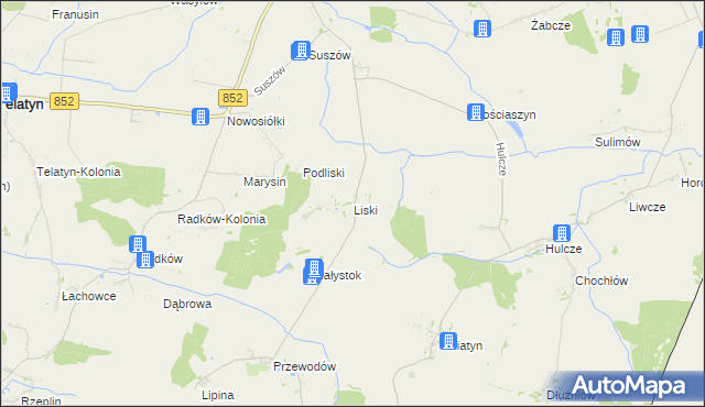mapa Liski gmina Dołhobyczów, Liski gmina Dołhobyczów na mapie Targeo