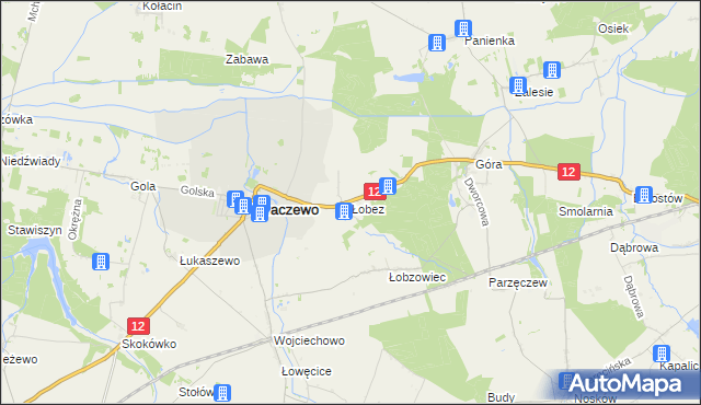 mapa Łobez gmina Jaraczewo, Łobez gmina Jaraczewo na mapie Targeo