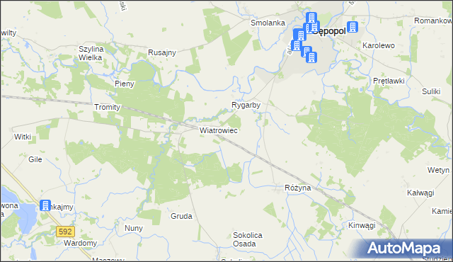 mapa Łobzowo gmina Sępopol, Łobzowo gmina Sępopol na mapie Targeo