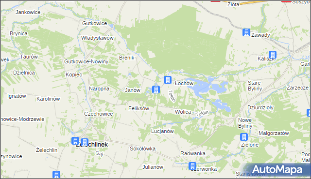 mapa Łochów Nowy, Łochów Nowy na mapie Targeo