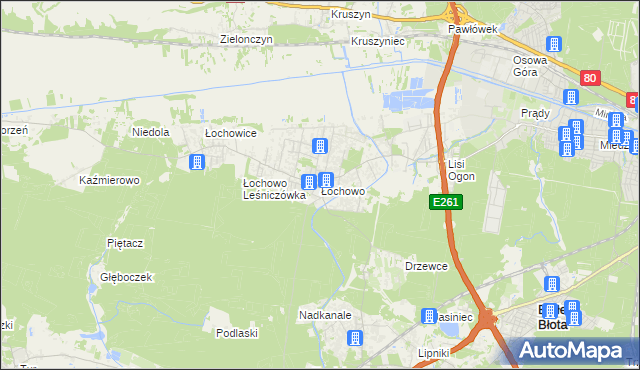 mapa Łochowo, Łochowo na mapie Targeo