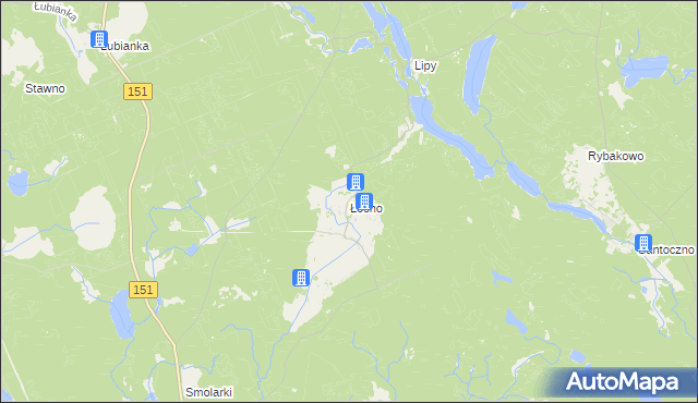 mapa Łośno, Łośno na mapie Targeo