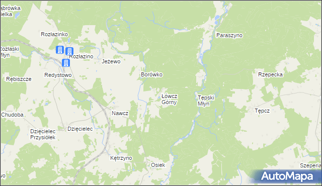 mapa Łówcz Górny, Łówcz Górny na mapie Targeo