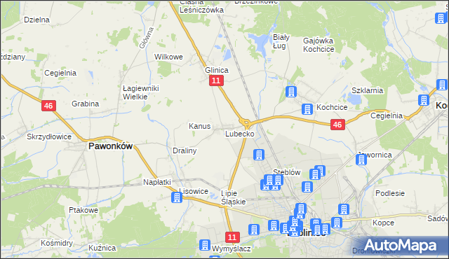 mapa Lubecko, Lubecko na mapie Targeo