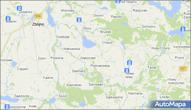 mapa Lubianki, Lubianki na mapie Targeo