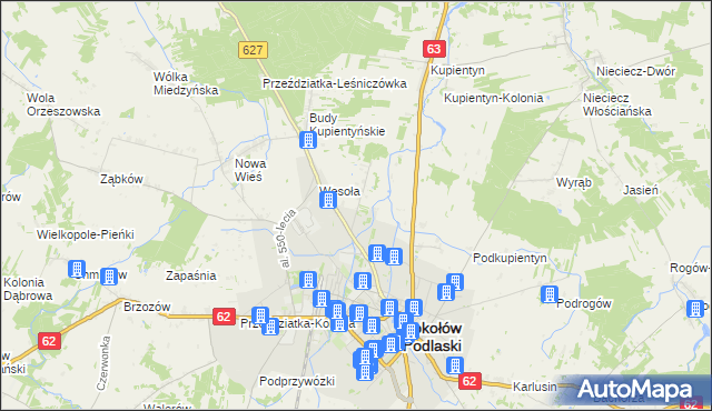 mapa Łubianki, Łubianki na mapie Targeo