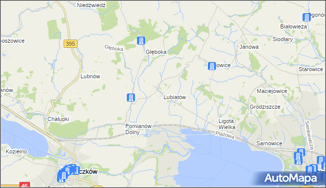 mapa Lubiatów gmina Otmuchów, Lubiatów gmina Otmuchów na mapie Targeo