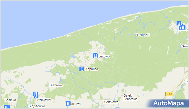 mapa Lubiatowo gmina Choczewo, Lubiatowo gmina Choczewo na mapie Targeo
