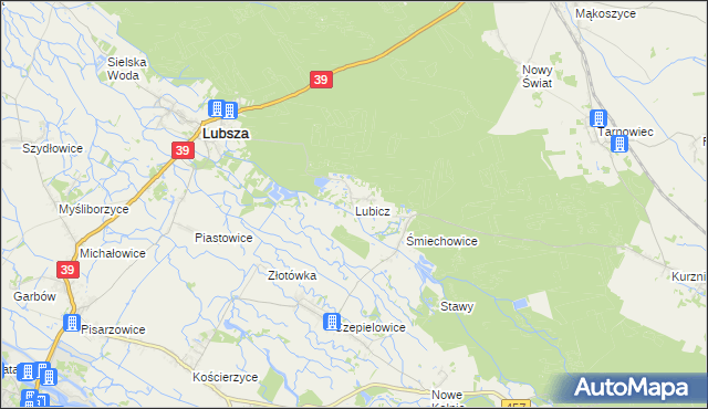 mapa Lubicz gmina Lubsza, Lubicz gmina Lubsza na mapie Targeo