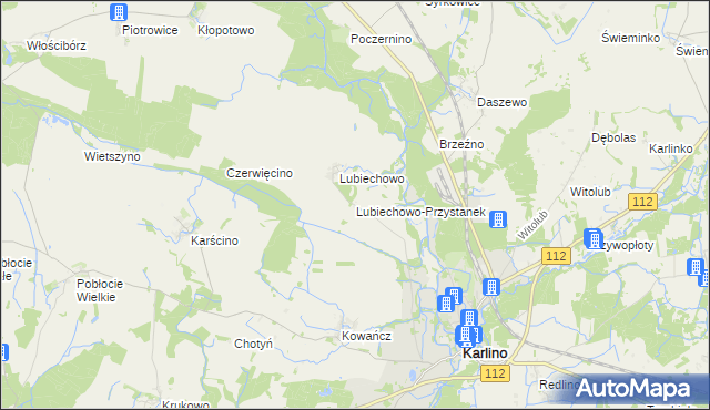mapa Lubiechowo-Przystanek, Lubiechowo-Przystanek na mapie Targeo