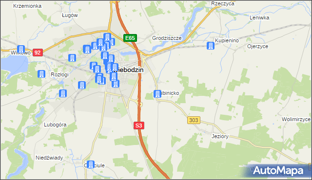 mapa Lubinicko, Lubinicko na mapie Targeo