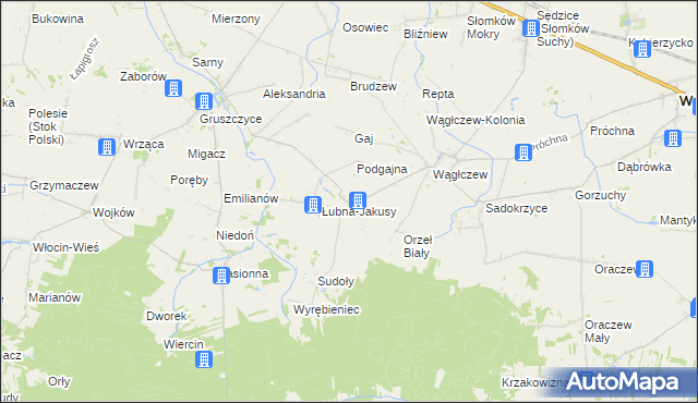 mapa Łubna-Jarosłaj, Łubna-Jarosłaj na mapie Targeo