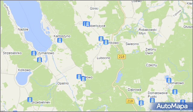 mapa Lubocino, Lubocino na mapie Targeo