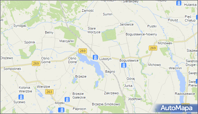 mapa Lubotyń gmina Babiak, Lubotyń gmina Babiak na mapie Targeo
