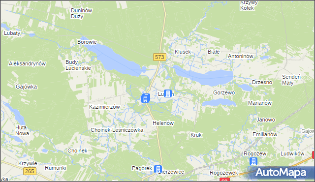 mapa Lucień, Lucień na mapie Targeo