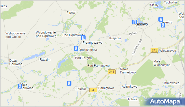 mapa Ludwichowo gmina Kęsowo, Ludwichowo gmina Kęsowo na mapie Targeo