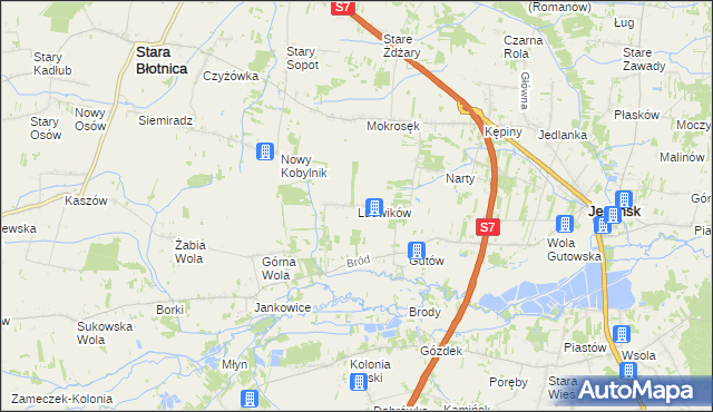 mapa Ludwików gmina Jedlińsk, Ludwików gmina Jedlińsk na mapie Targeo