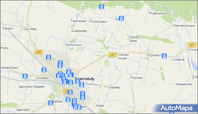 mapa Ludwikowo gmina Szamotuły, Ludwikowo gmina Szamotuły na mapie Targeo