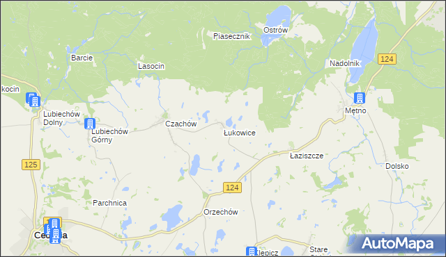mapa Łukowice, Łukowice na mapie Targeo
