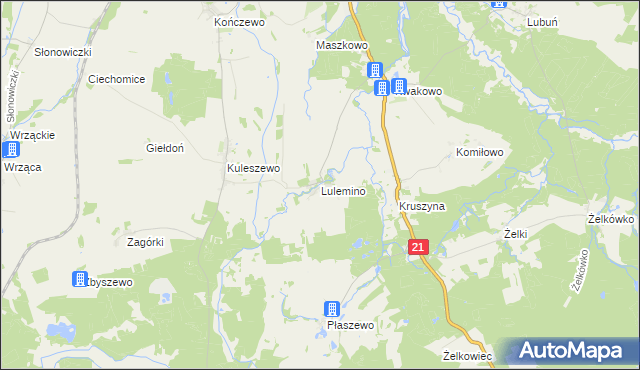 mapa Lulemino, Lulemino na mapie Targeo