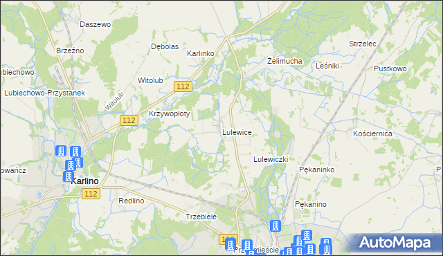 mapa Lulewice, Lulewice na mapie Targeo